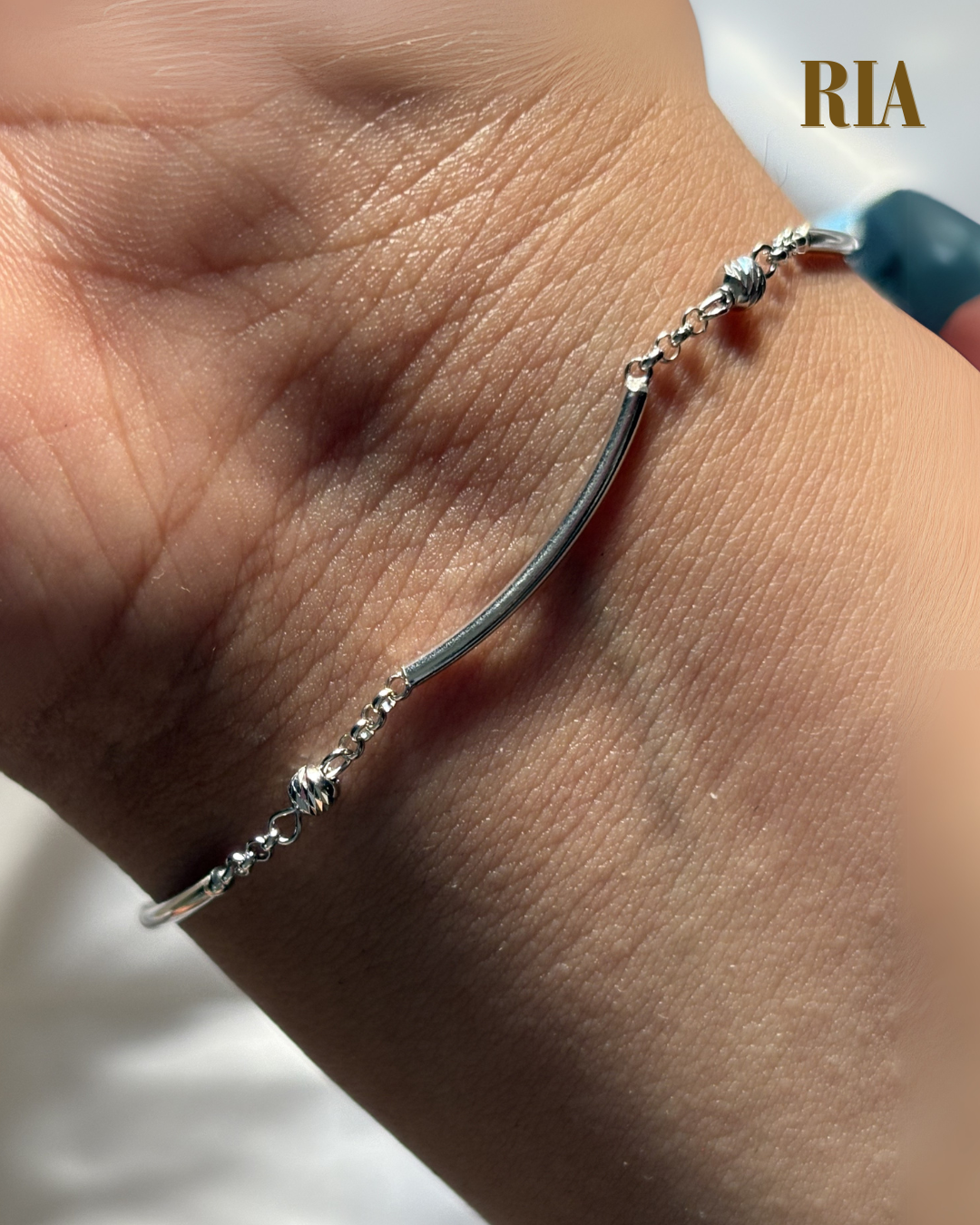 Silver Curve Bracelet