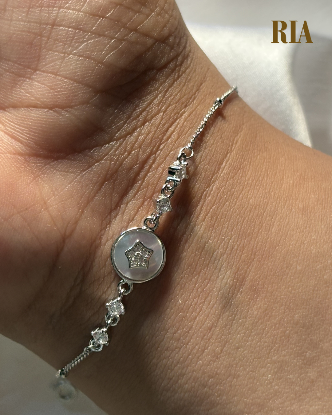 Crown Charm Link Bracelet