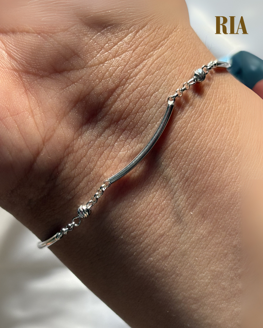 Silver Curve Bracelet