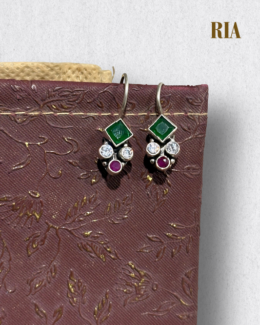 Emerald Trefoil Earrings