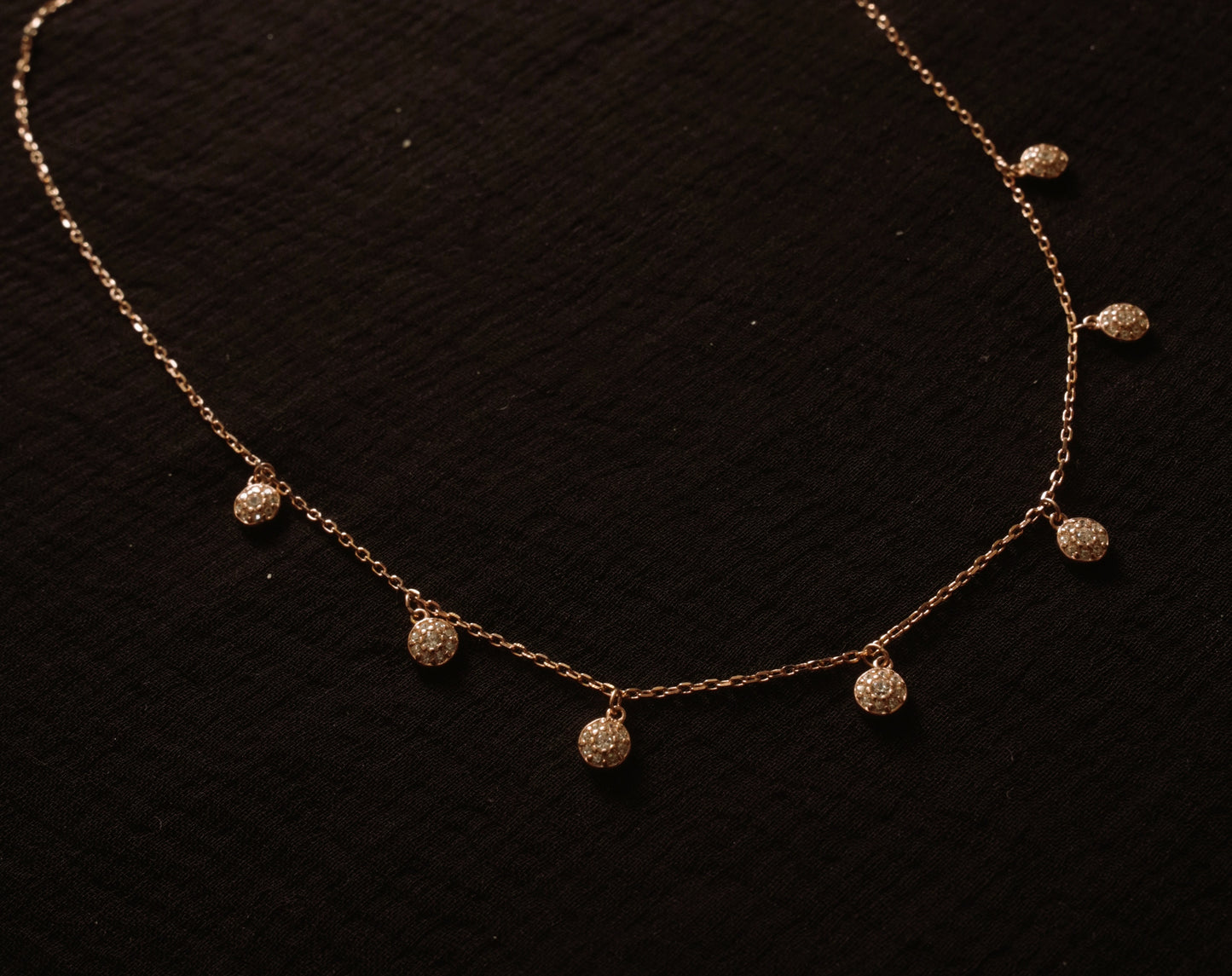 Rose Gold-Cluster Flower Necklace