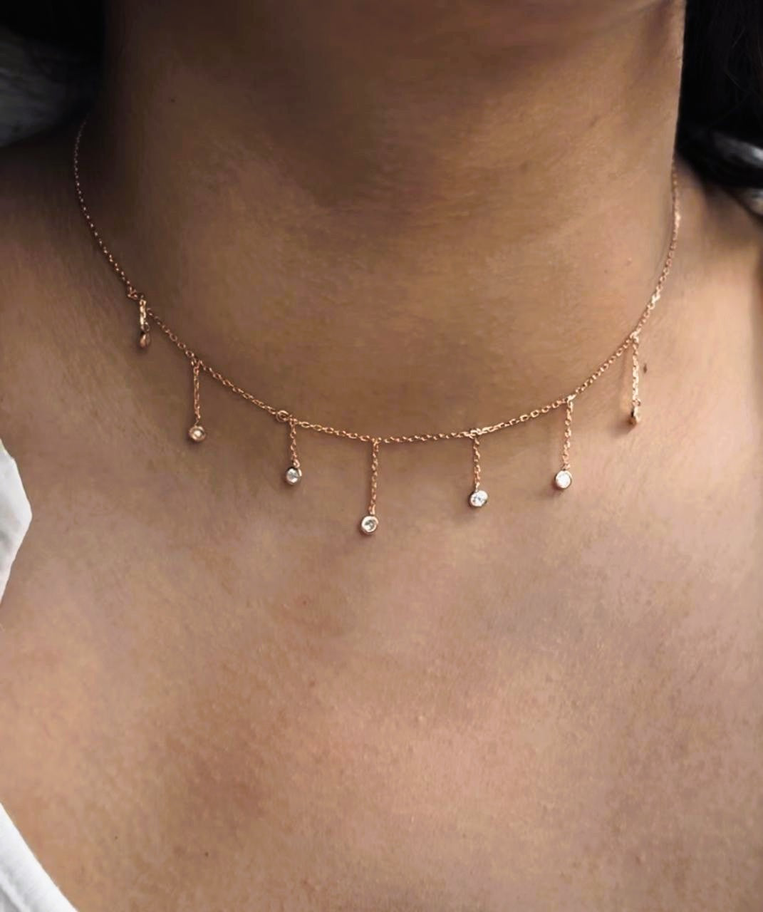 Rose Gold- Dangler Necklace