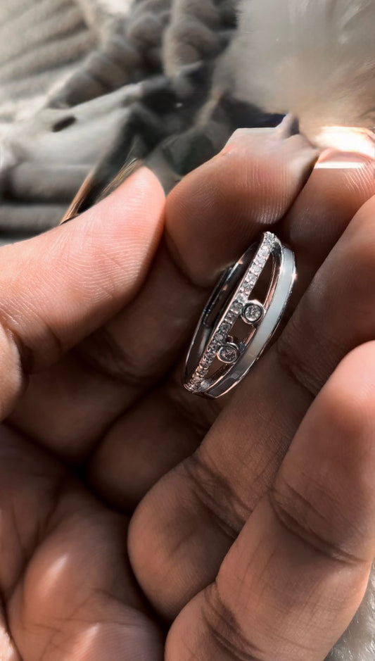 Luna Band – Mother of Pearl & Twin Stone Ring